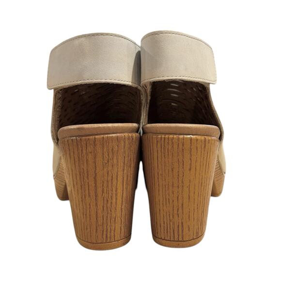 Dansko Danae Block Heel Sandal Minimalist Comfort Casual Leather Oyster 37 6.5 7 - Picture 6 of 9